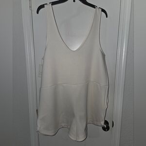 Women's Cream Sleeveless Top